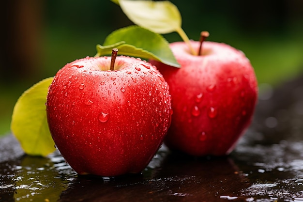 Hanging Red Apples