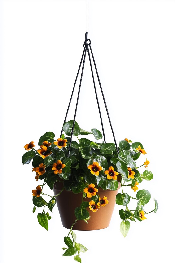Hanging Yellow Flower Pot