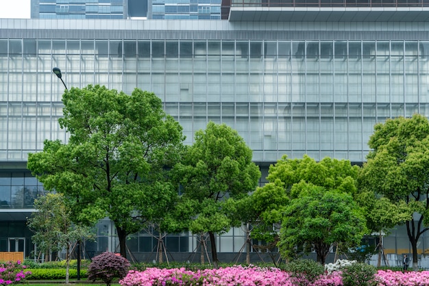 사진 항저우 파이낸셜 디스트릭트 플라자 현대적인 건물 부분