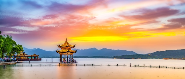 Splendido scenario di hangzhou west lake