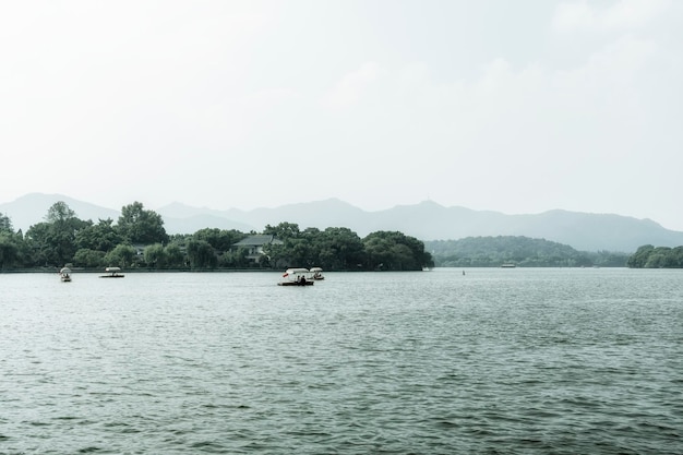 Hangzhou West Lake Landscape Ink Painting