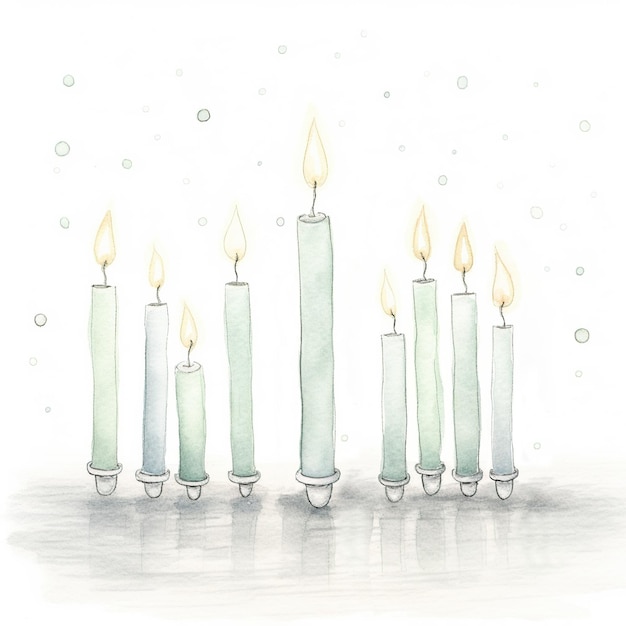 Photo hannukah candles background ai generated illustration