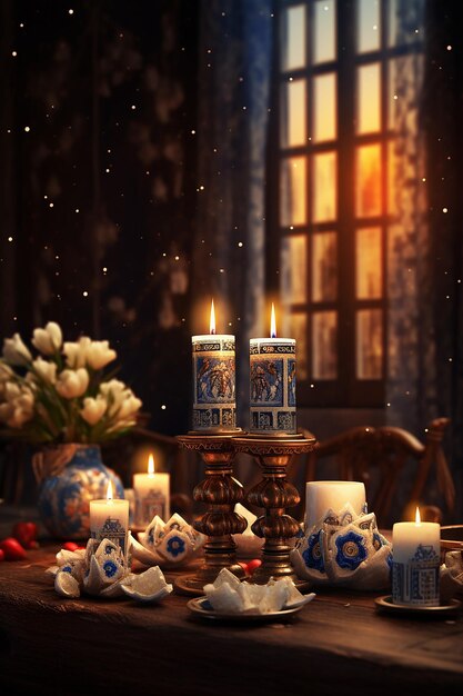 Hannukkah creative concept poste