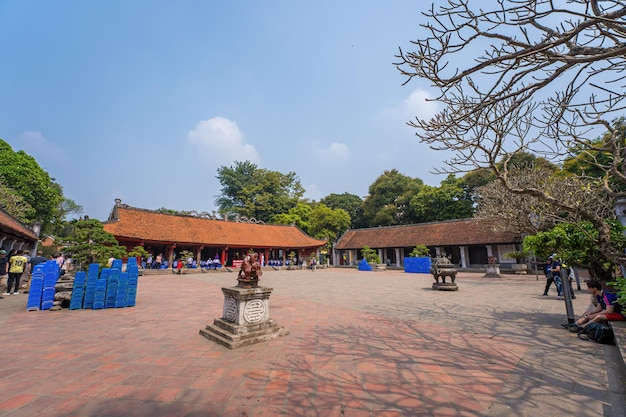 HanoiVietnam November 12017 Temple of Literature also call name Van Mieu Quoc Tu Giam it also known as first Temple of Confucius and ancient university in Hanoi