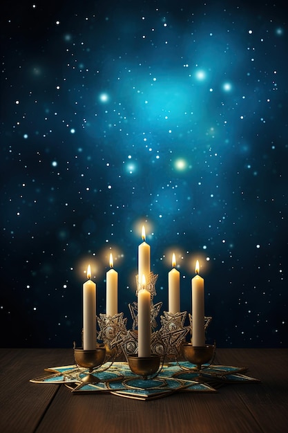 Hanukkah Background and copy space
