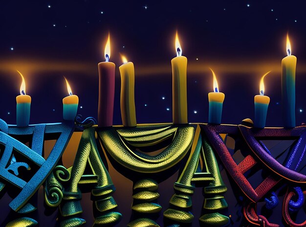 Foto grafici di sfondo di hanukkah