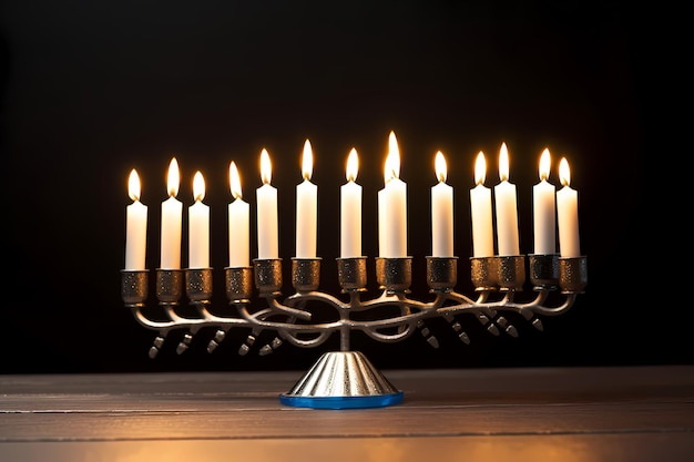 Photo hanukkah candles