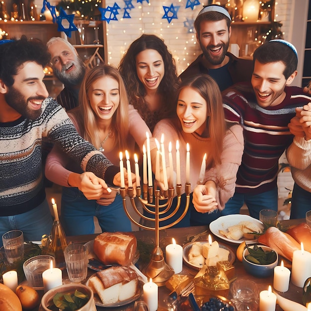 Foto celebrazione di hanukkah