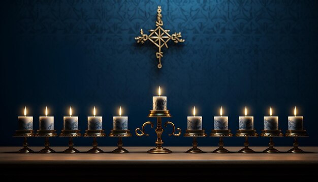 Photo hanukkah creative design illustration