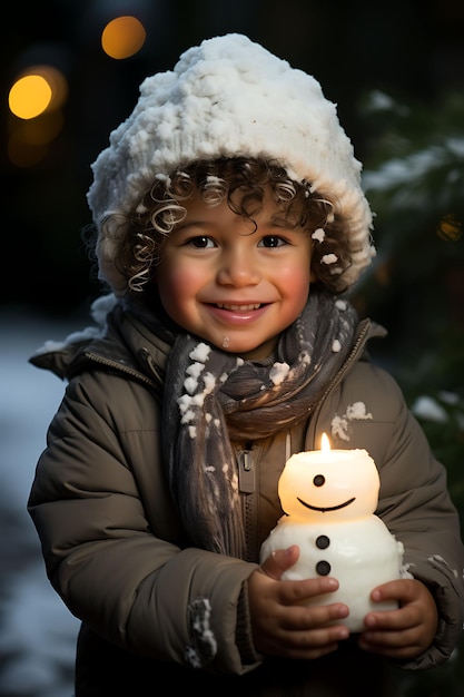 Hanukkah Day Celebrate the Festival of Lights Decorations Menorahs Dreidels and Pictures of Family