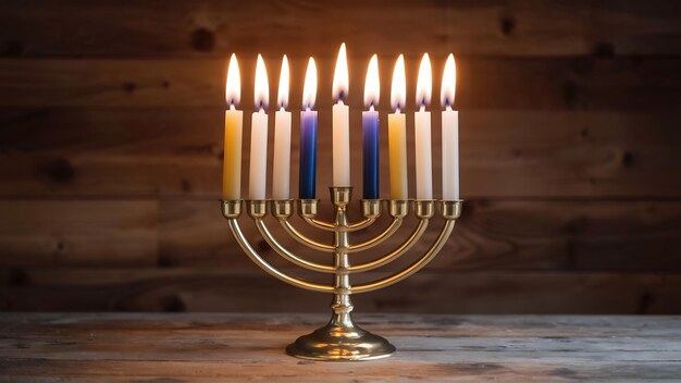 Hanukkah decoration with candles