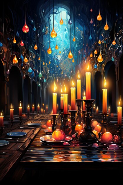 Photo hanukkah eye catching ai genarated image