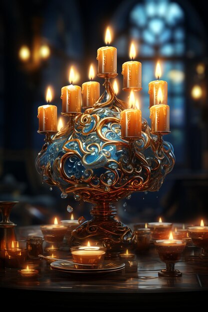 Photo hanukkah eye catching ai genarated image