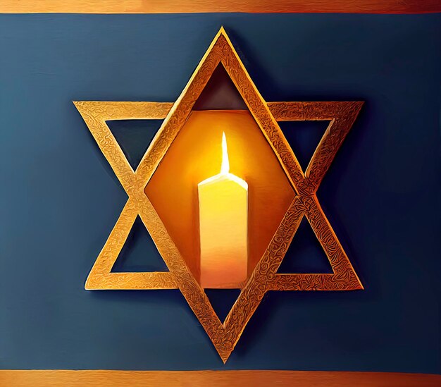 Star Of David Hanukkah Menorah Stock Photo 119287345