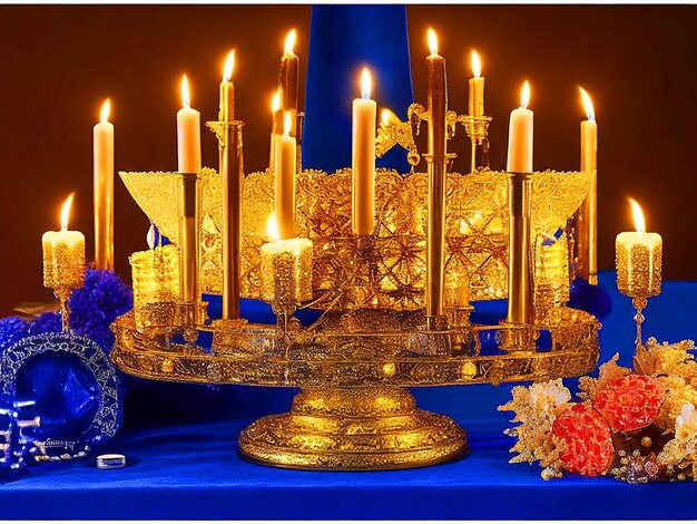 Hanukkah monorah candel image downloaded