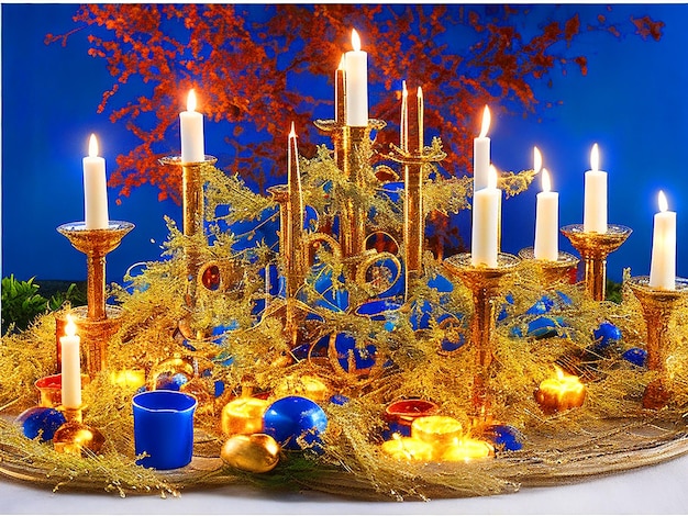 Hanukkah monorah candel image downloaded