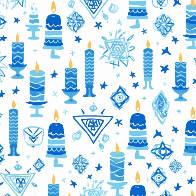 Photo hanukkah patterns with white background high quality