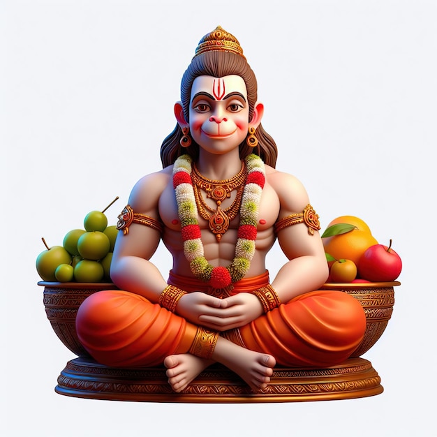 hanuman god with fruit