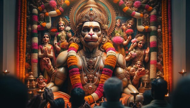 Photo hanuman jayanti celebrated to mark the birthday of lord hanuman