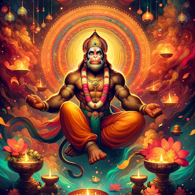 Photo hanuman jayanti illustration