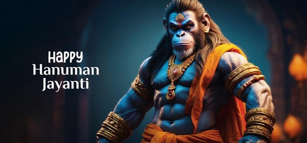 Hanuman Jayanti Template Design for Social Media