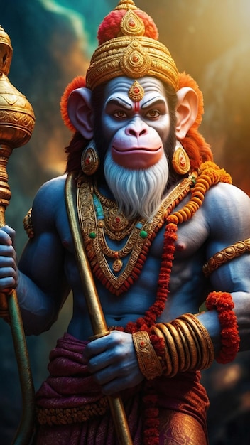 Hanuman Jayanti Template Design voor sociale media