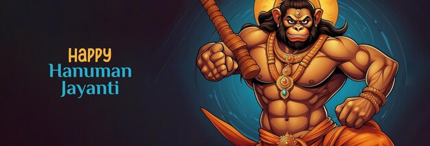 Hanuman Jayanti Template Design voor sociale media