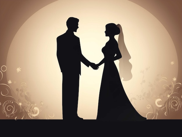 Happily Ever After Bride and Groom Clipart