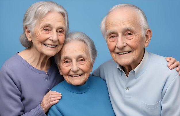 Happy 100yearold couple having good love for each other Generative AI