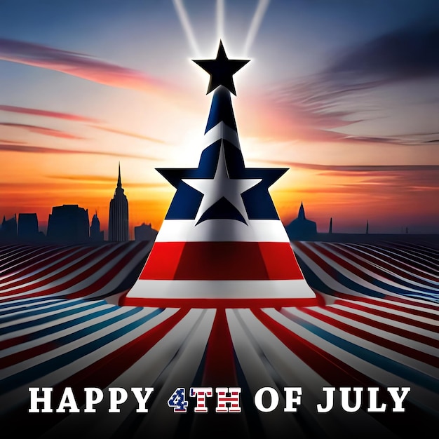 Happy 4th of July Greetings Happy Independence Day Generative AI