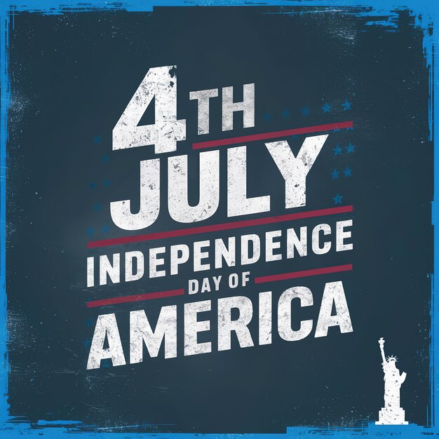 Happy 4th of July independence day USA banner template illustration Generative Ai