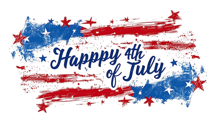 Foto happy 4th of july witte achtergrond hd cover pagina behang
