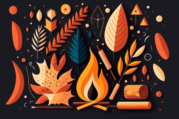 Happy abstract Lohri illustration background for Punjabi festival