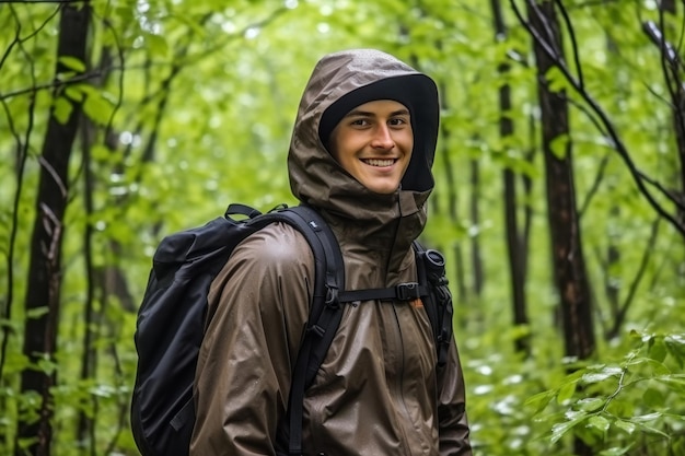 A happy active man enjoying an outdoor sports lifestyle with optimism and passion for life