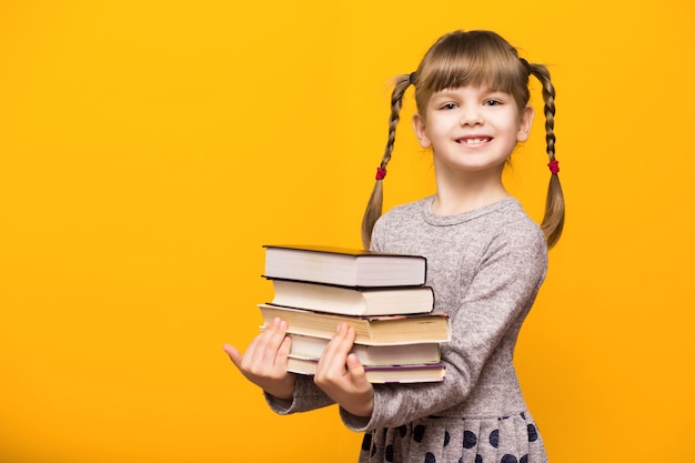 A happy active young kid posing