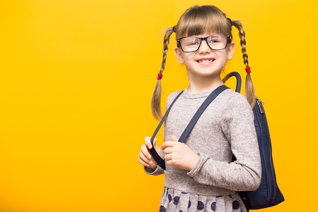 A happy active young kid posing