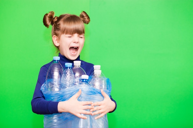 A happy active young kid posing