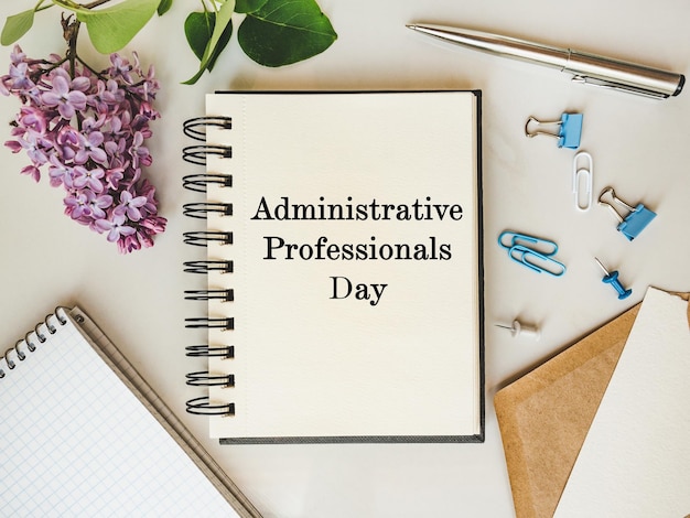 Happy Administrative Professionals Day Greeting Card Closeup