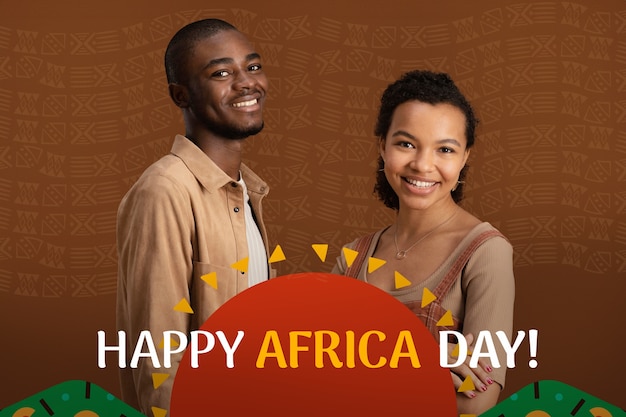 Happy africa day composition