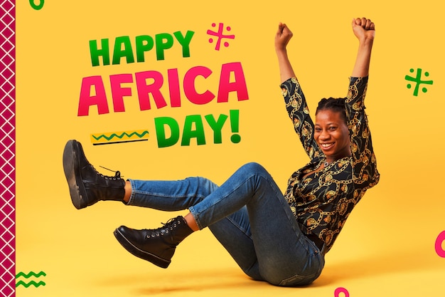 Happy africa day composition