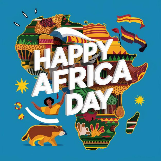 Photo happy africa day illustration