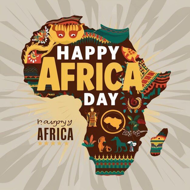 Photo happy africa day illustration