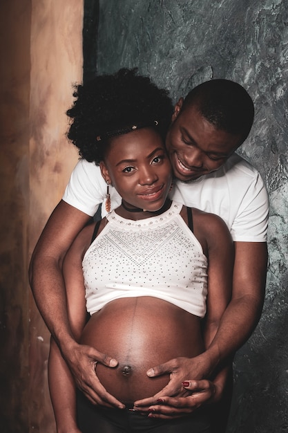 The Happy African Americans are expecting a baby