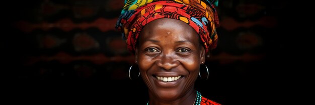 Happy african woman with a smile generative ai