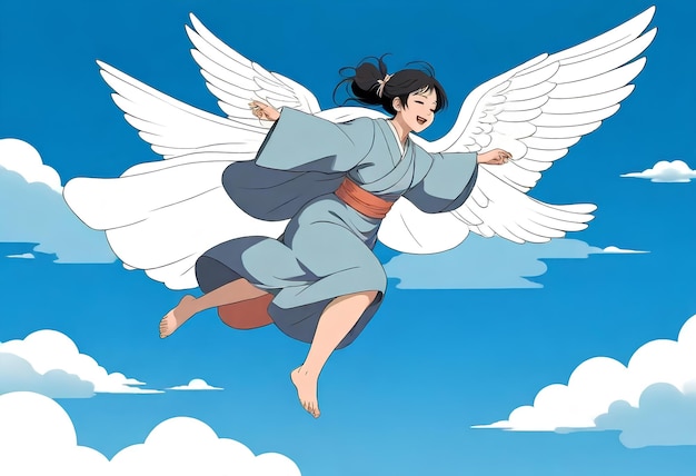 happy angel in anime