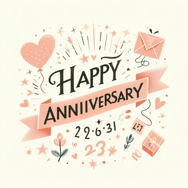 Photo happy anniversary illustration