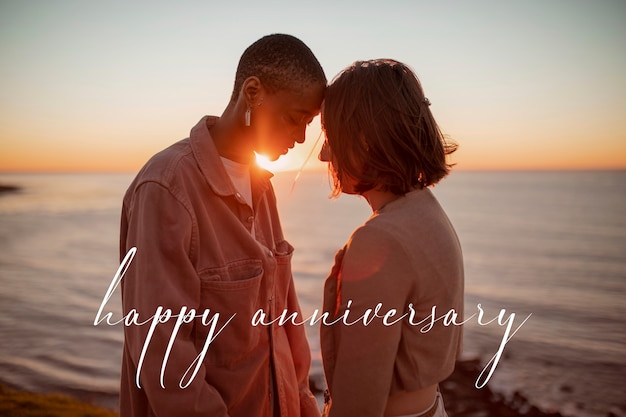 Happy anniversary romantic collage