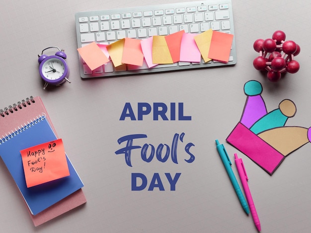 Photo happy april fools day celebration is great fun and jokes celebrate april fools day