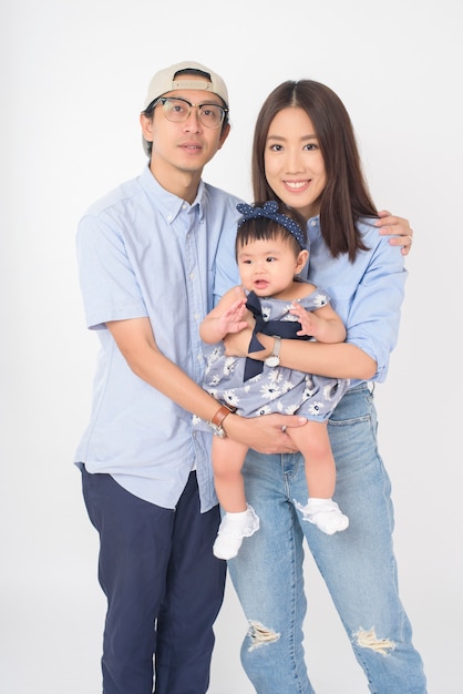 Felice famiglia asiatica