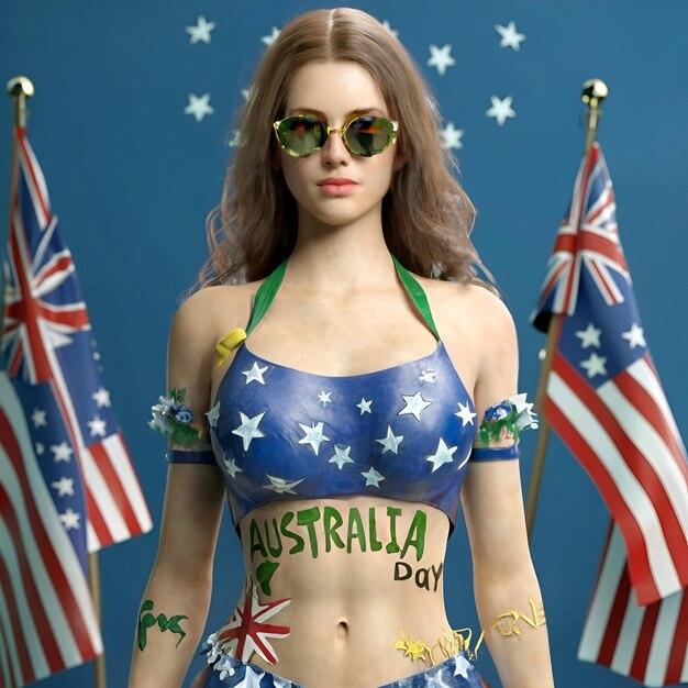 Happy australia day ai generated stock photo